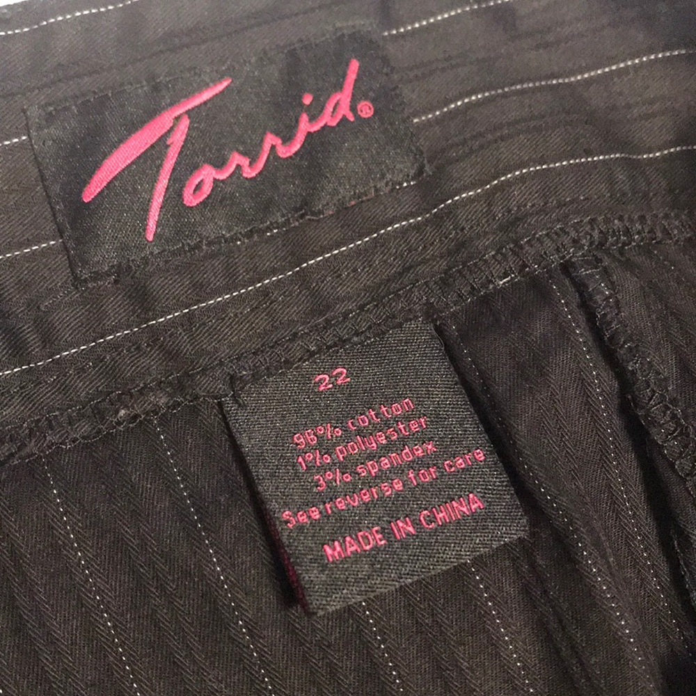 Torrid Black Pinstripe Pencil Skirt